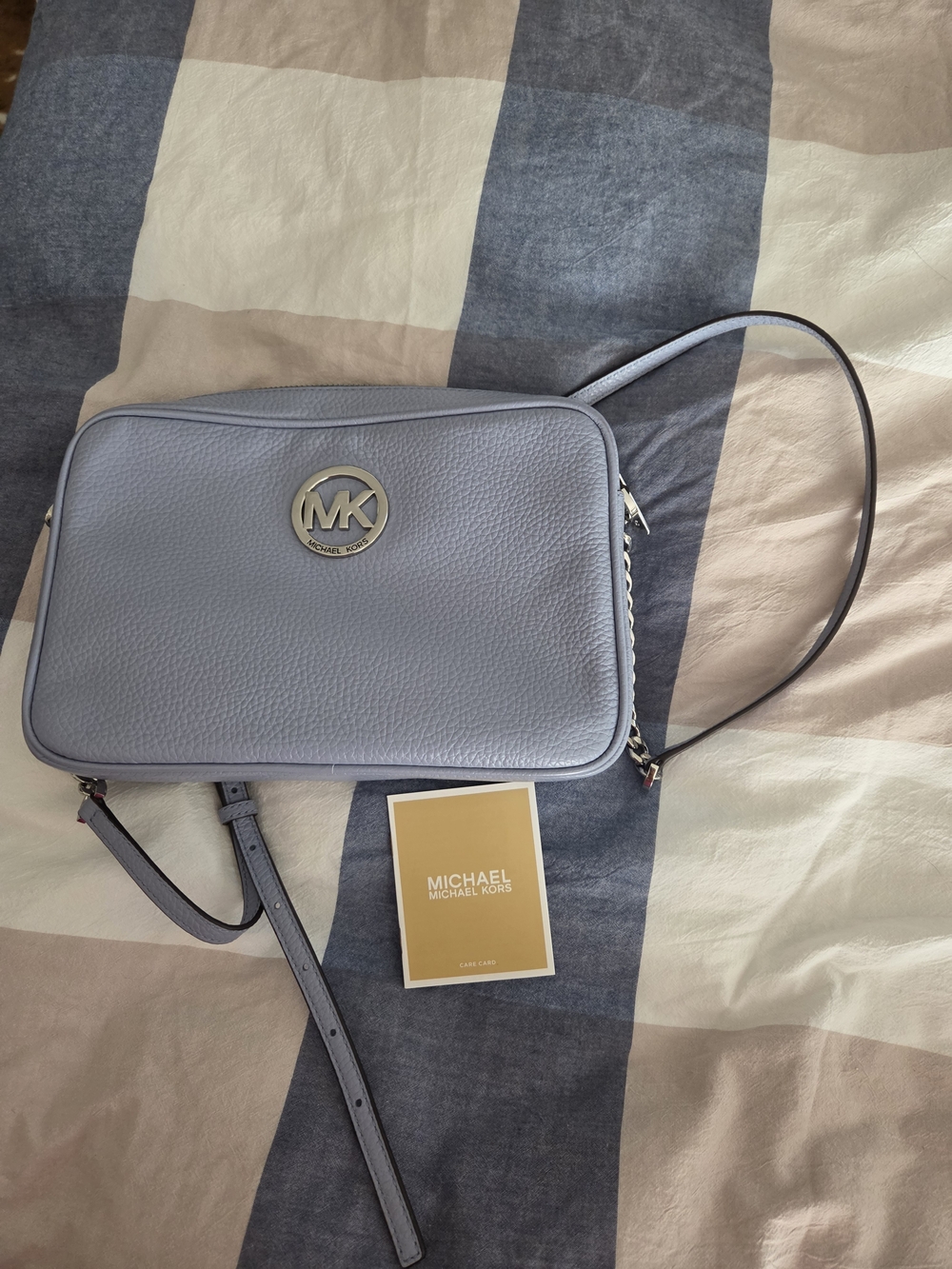 Michael Kors Lavender Pebbled Leather Crossbody Bag